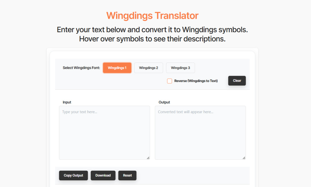 Wingdings Translator​ Image